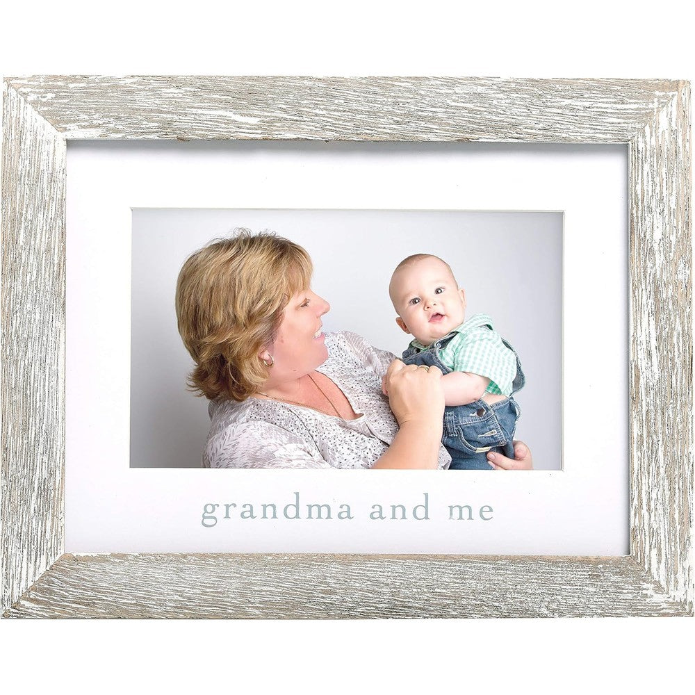 Pearhead Grandma and Me rustic picture frame front view