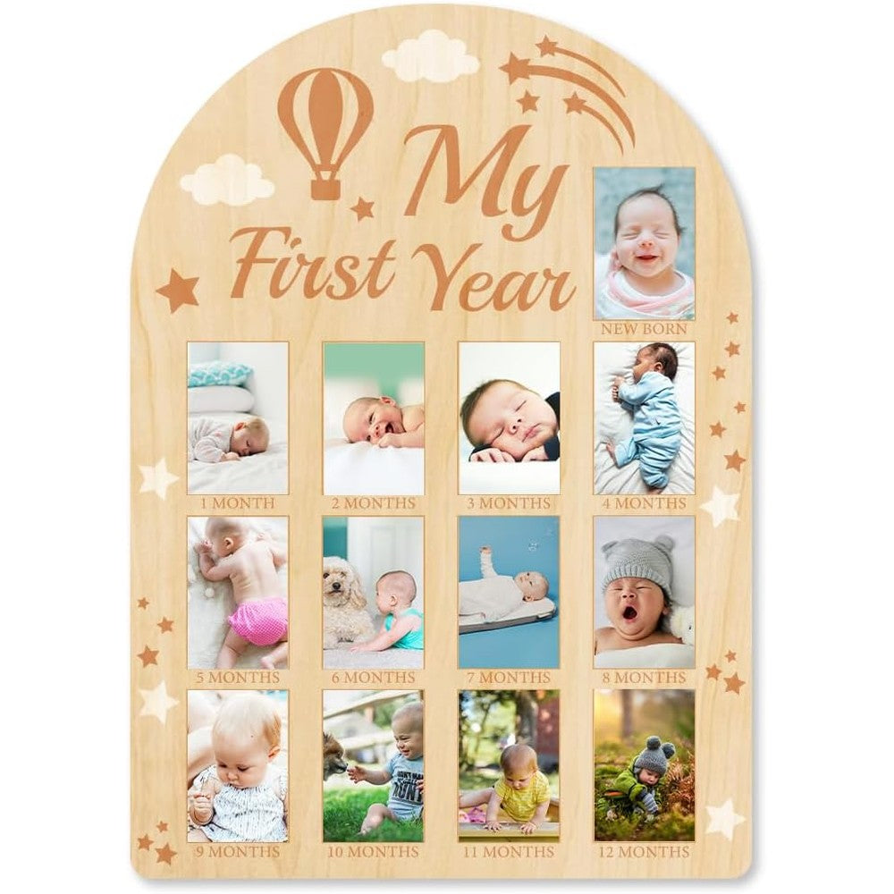 Origach My First Year baby growth photo board front view