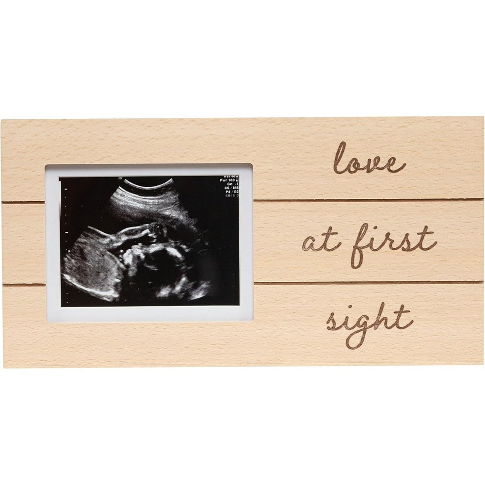 Pearhead triple sonogram frame front view for pregnancy milestones
