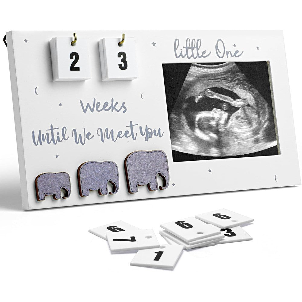 Aosemili sonogram picture frame front view for pregnancy announcement
