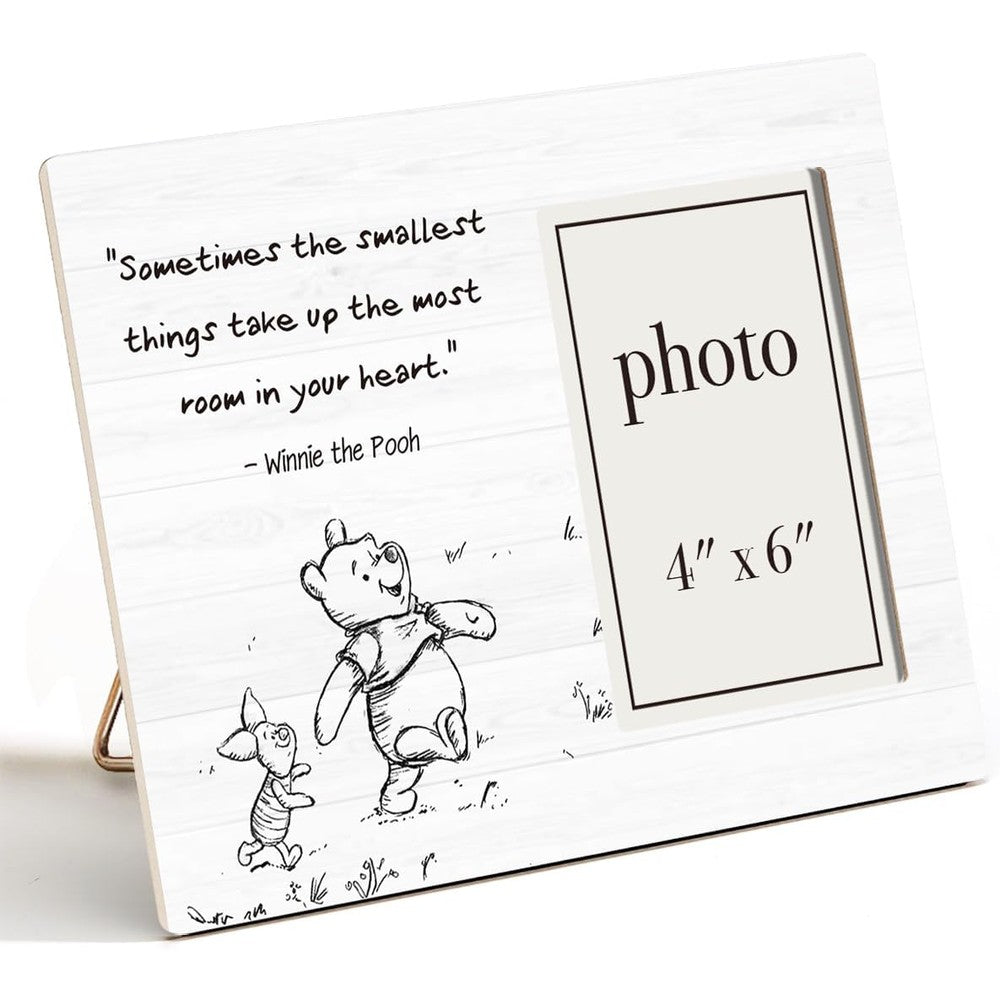 Akfvnsfk Classic Pooh Bear wooden nursery photo frame front view