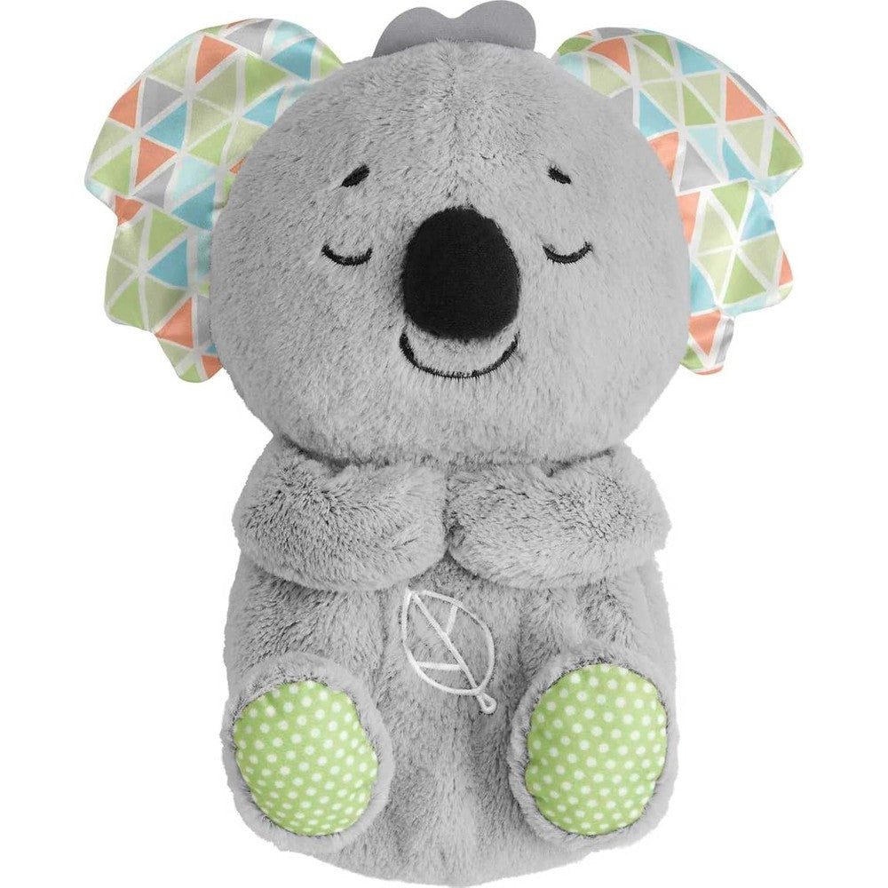 Fisher-Price Soothe And Snuggle Koala plush sound machine front view showing soft textures.