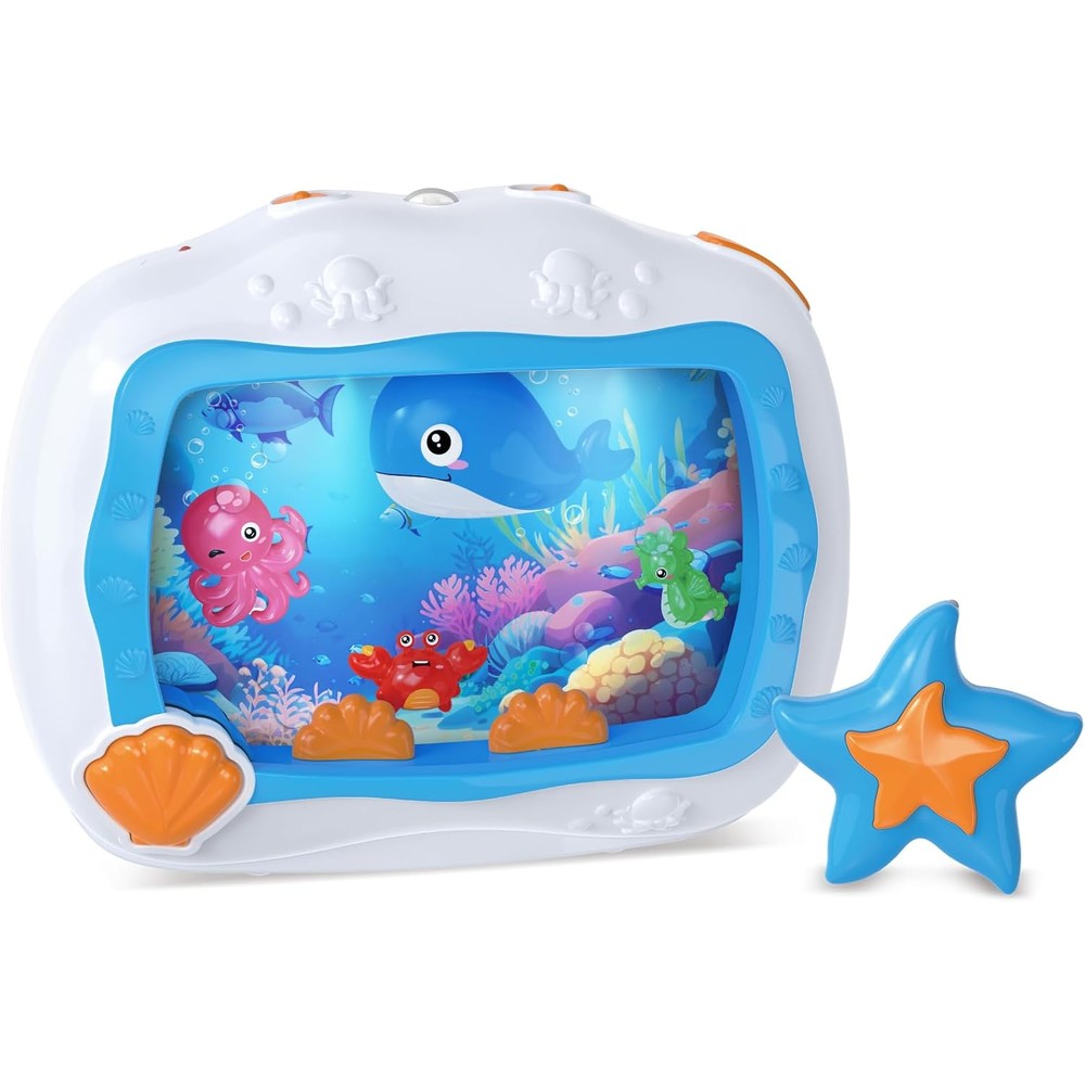 Innofans baby sleep soother musical toy front view showing ocean theme lights