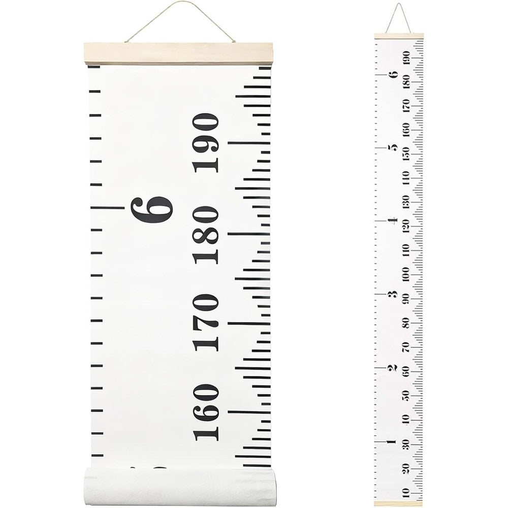 Azumavi premium canvas height chart for kids front view hanging on wall