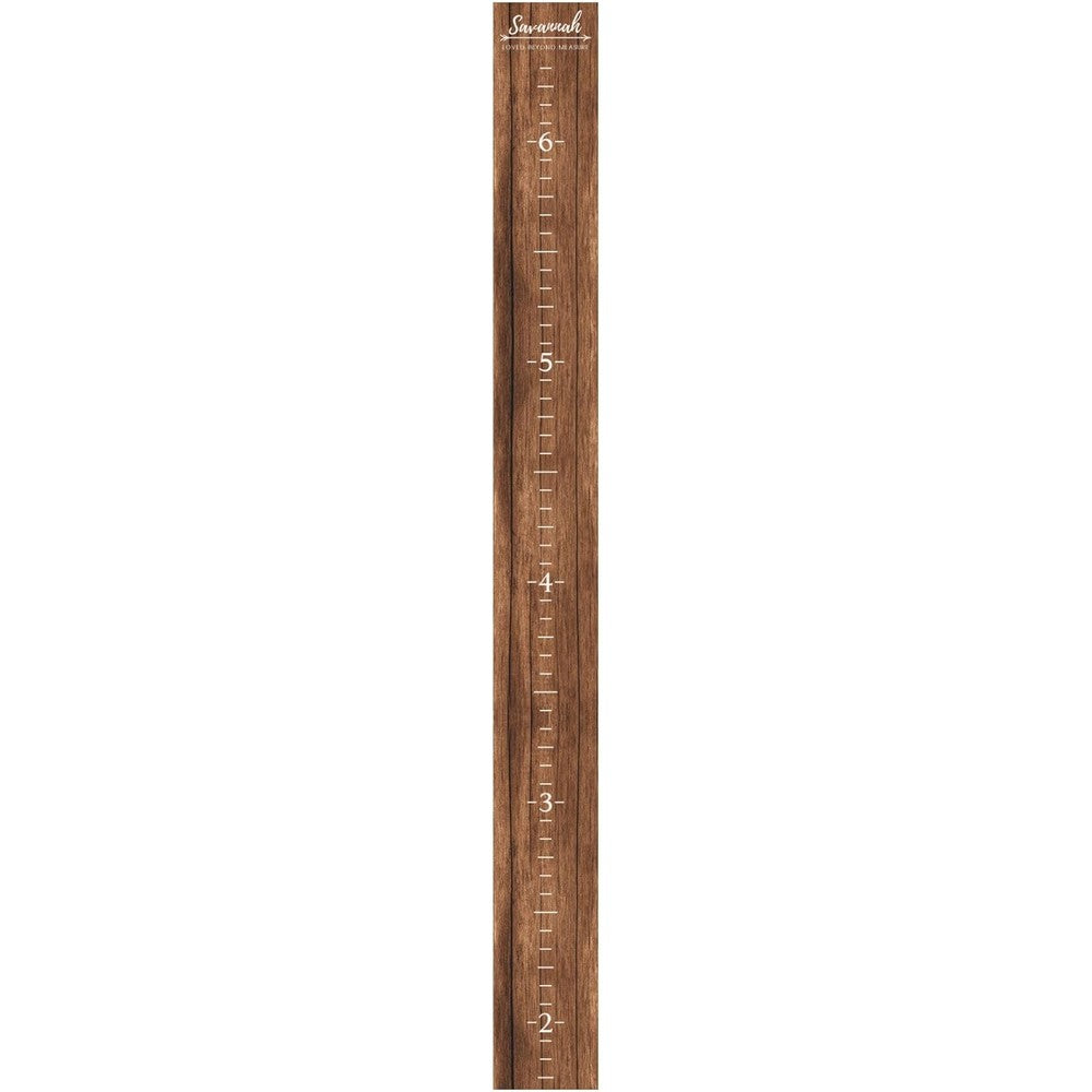 Back40Life Farmhouse Style Wooden Kids Growth Chart Ruler front view tracking scale for nursery wall decor