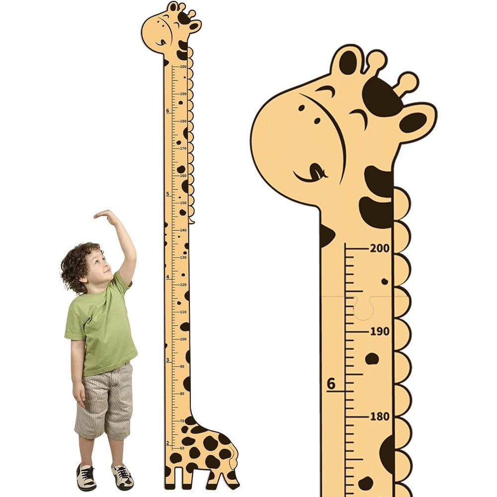 Soleim wooden giraffe growth chart front view