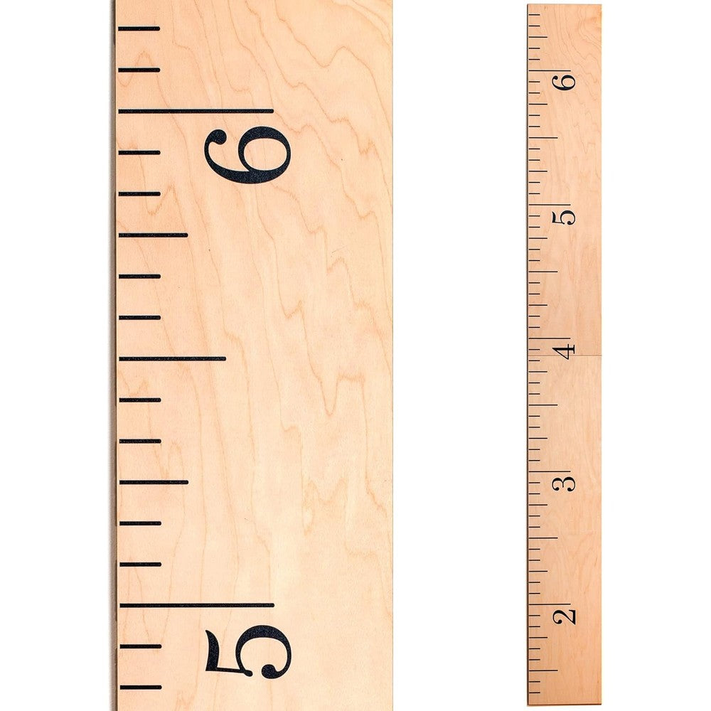 Headwaters Studio wooden growth chart natural birch front view