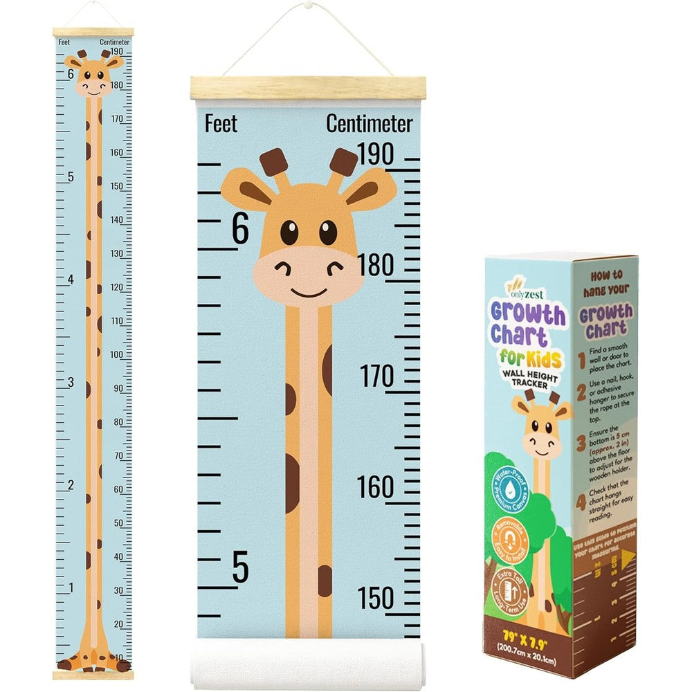 Only Zest kids growth chart giraffe design on wall