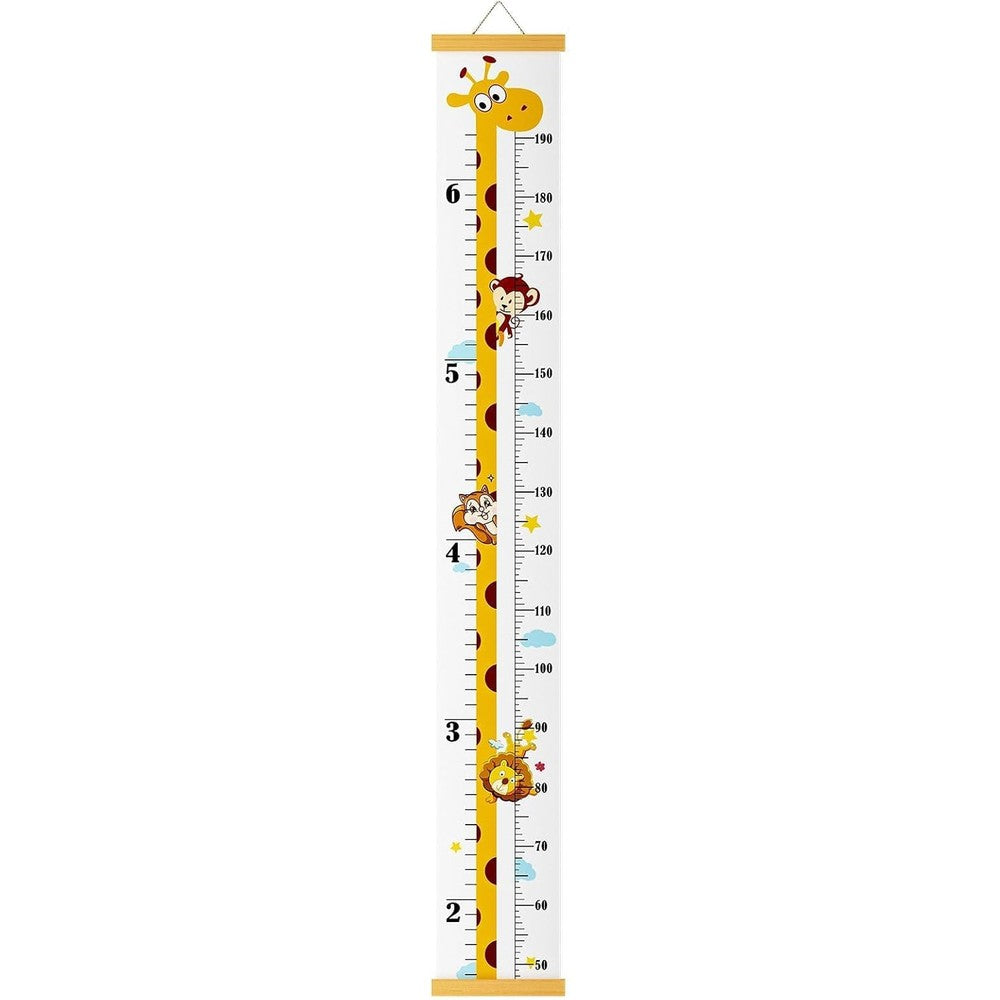 Outivity baby height growth chart hanging on a nursery wall