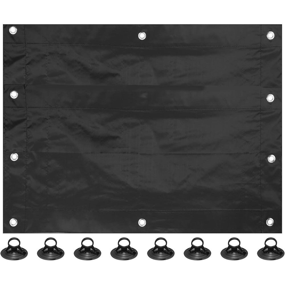 PATIKIL nursery blackout curtain front view on a bedroom window blocking bright sunshine