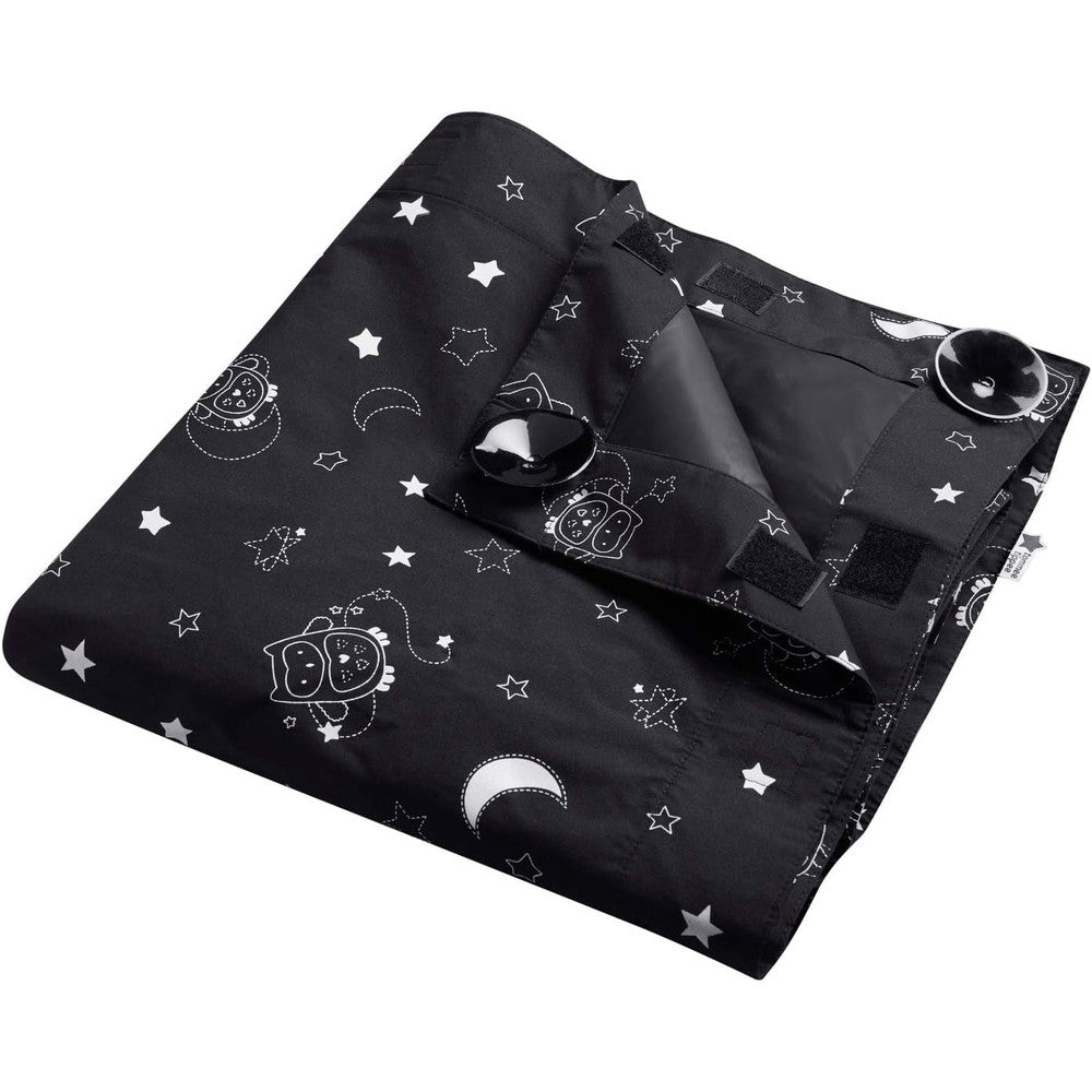 Tommee Tippee Sleeptime Portable Baby Travel Blackout Blind medium size front view on a window.