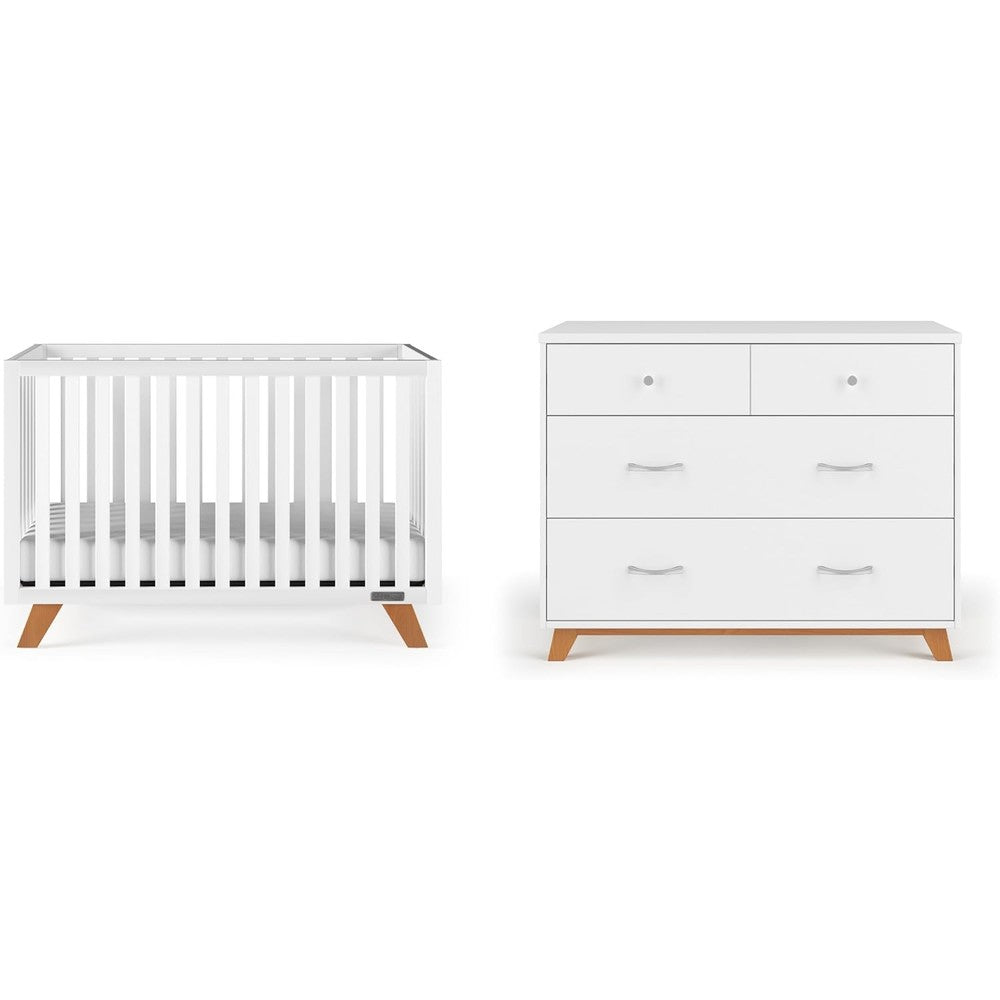 Child Craft SOHO 2-Piece Nursery Set front view showcasing convertible crib and dresser