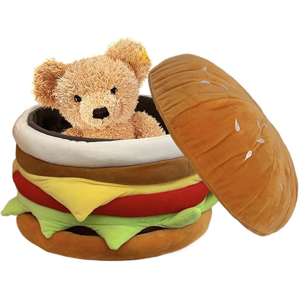 MUUXIAO small storage ottoman hamburger stool front view