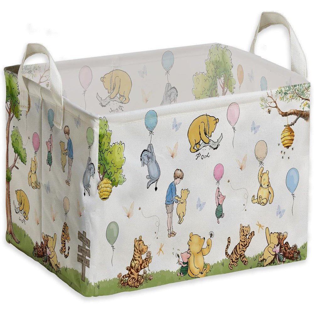 ZsaTuiy Winnie the Pooh nursery storage basket front view