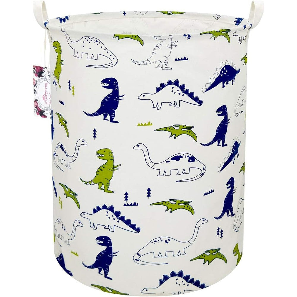 Tibaolover dinosaur laundry basket front view for nursery