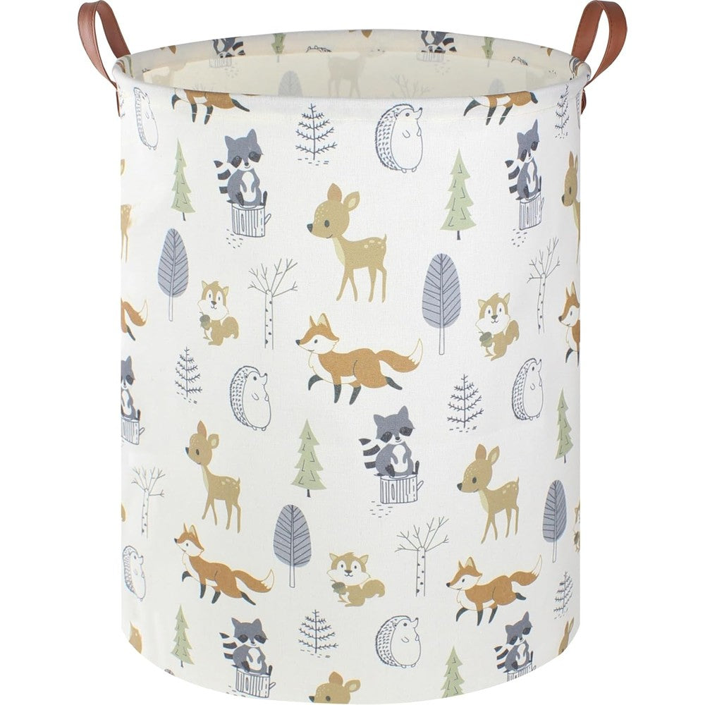 Ntaohamper animal print laundry basket front view
