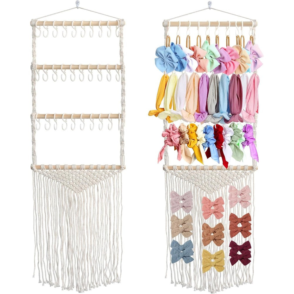 Alinmo Headband Holder Hair Bows Organizer front view wall decor