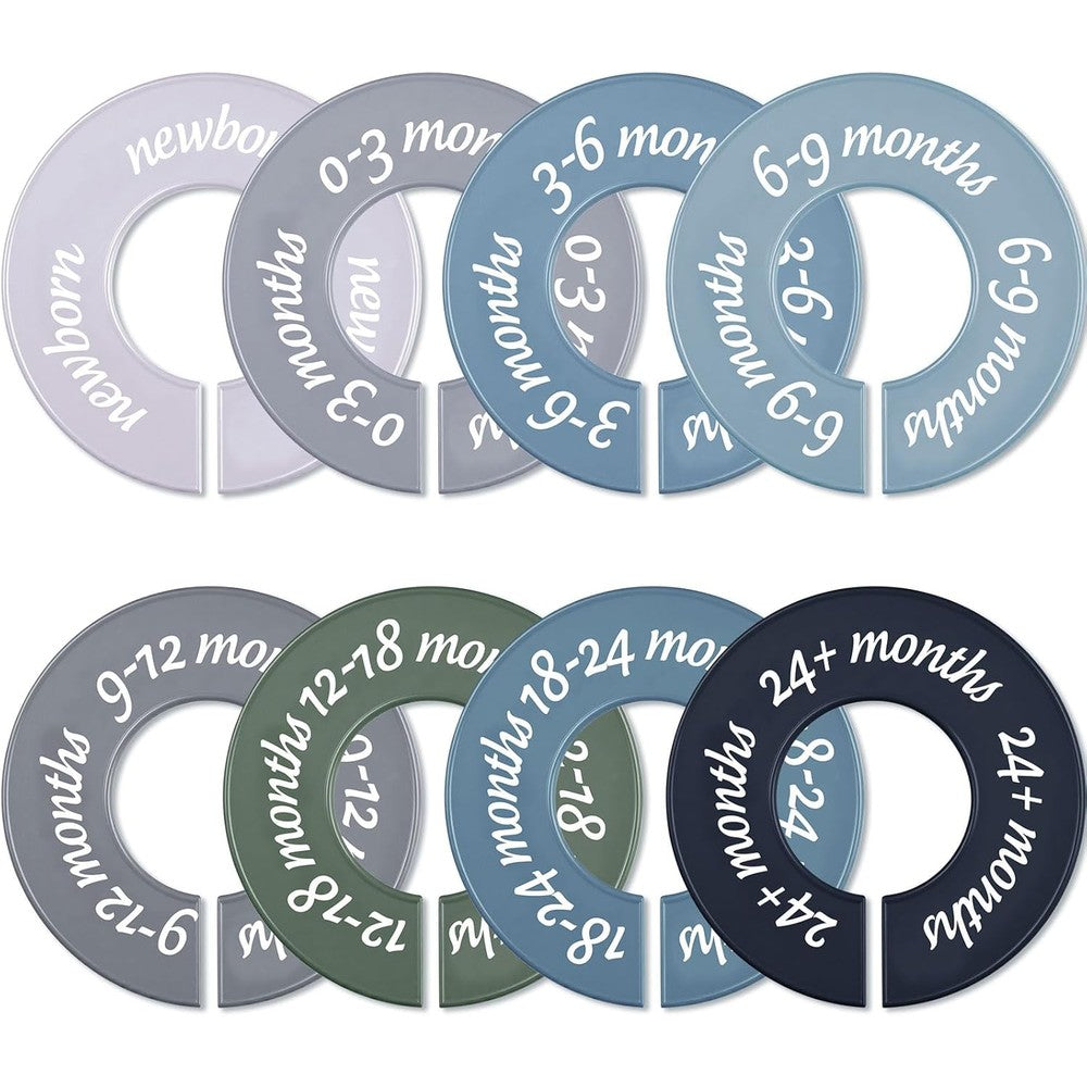 ForraFun 8 piece baby closet dividers set in modern colors