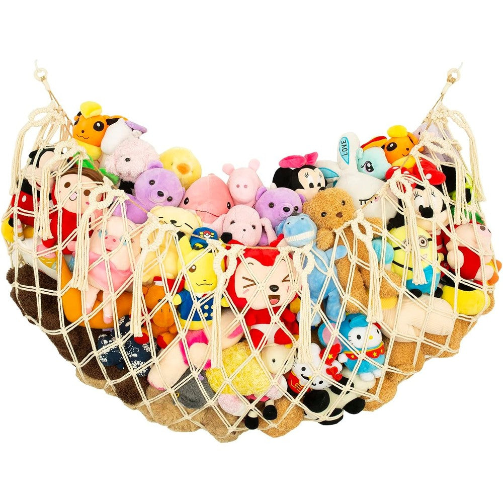 Diocos stuffed animal hammock front view wall mounted