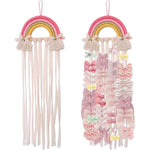 Nicrolandee Rainbow Tassels Hair Bows Holder front view