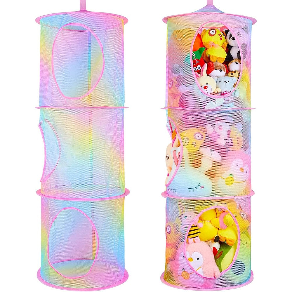 Basumee 3-Tier Stuffed Animals Net and Hammock front view