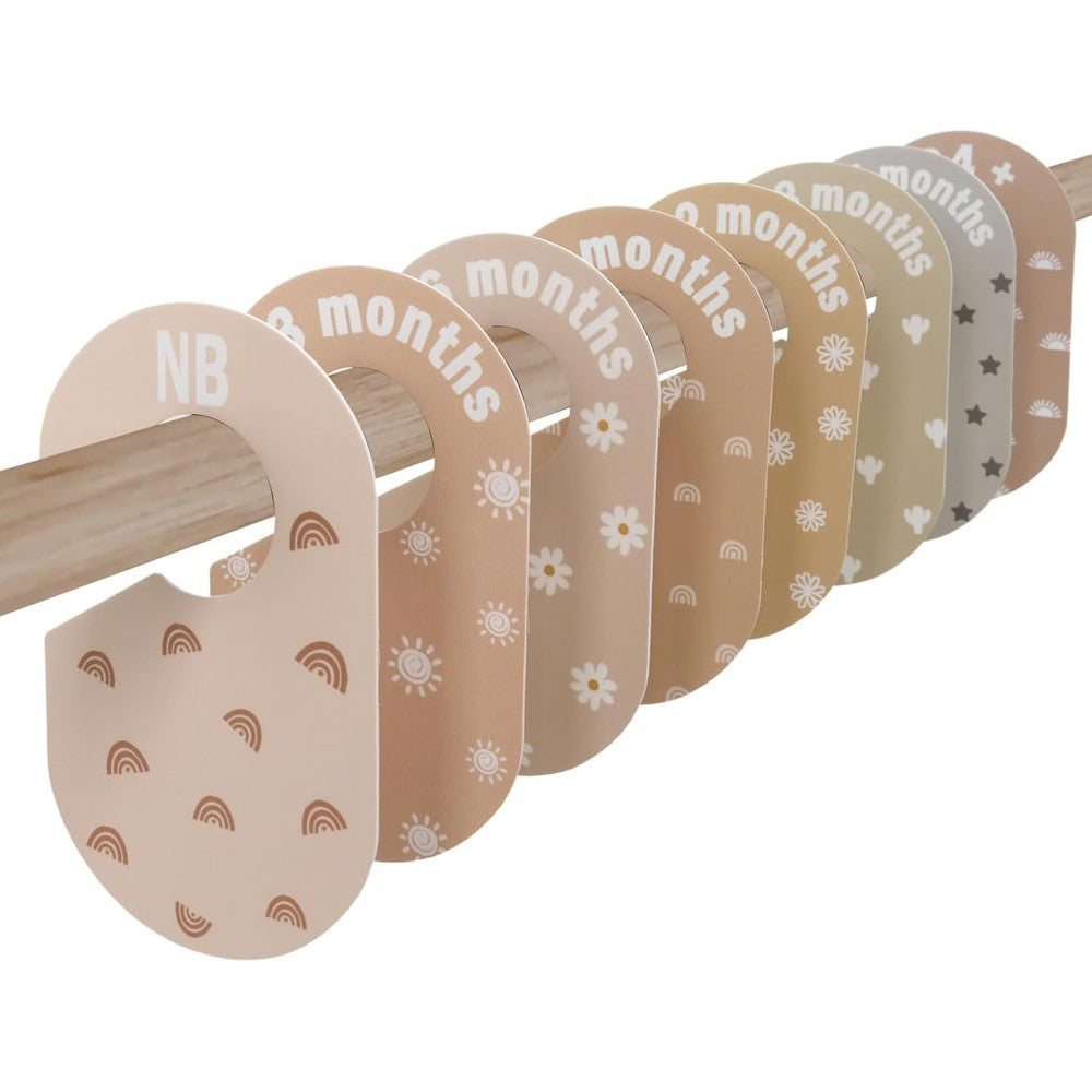 Eoscasely baby closet divider set front view nursery storage