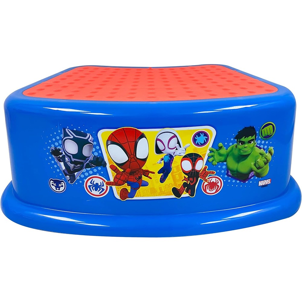 Ginsey Spidey and His Amazing Friends step stool front view showing Marvel characters