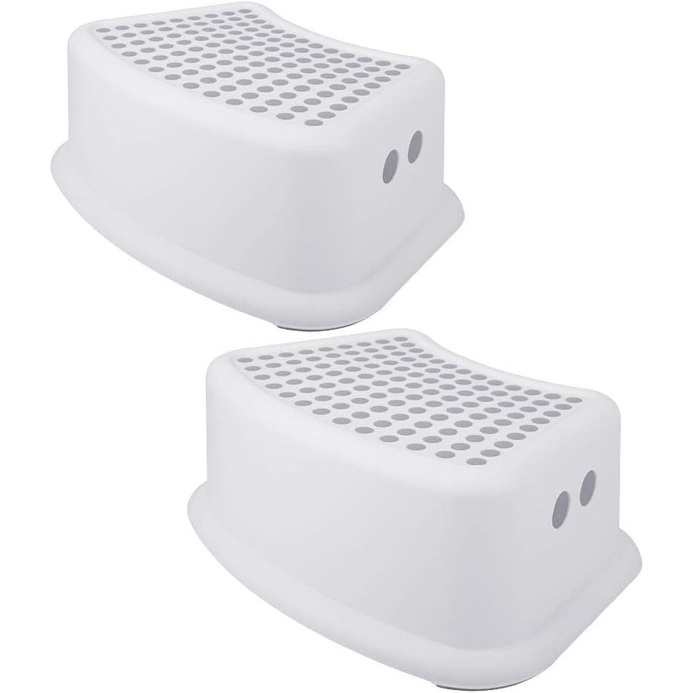 Tiawudi step stool for kids front view showing grey non slip top dots