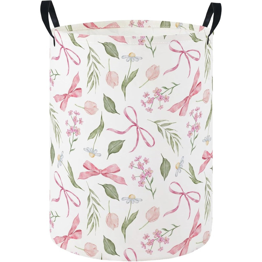 HIYAGON baby laundry hamper basket front view for nursery toy storage