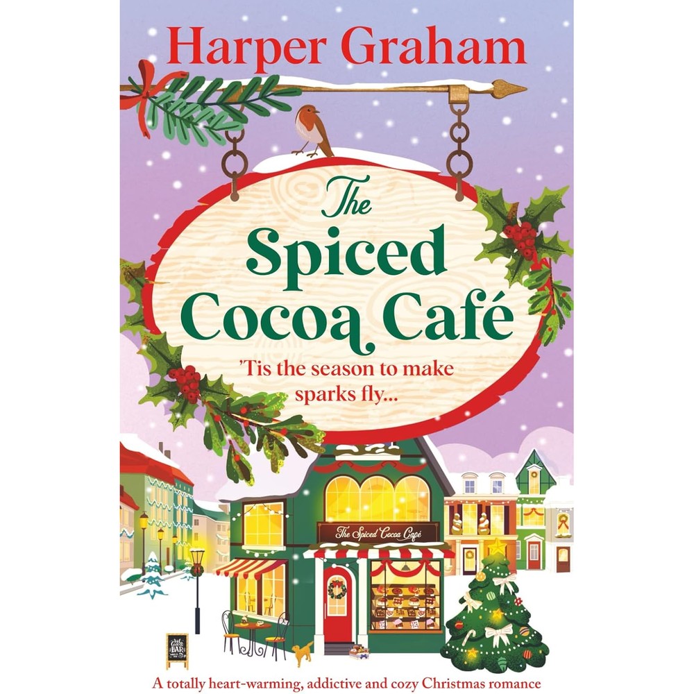 Harper Graham The Spiced Cocoa Cafe paperback front cover authentic imported book.
