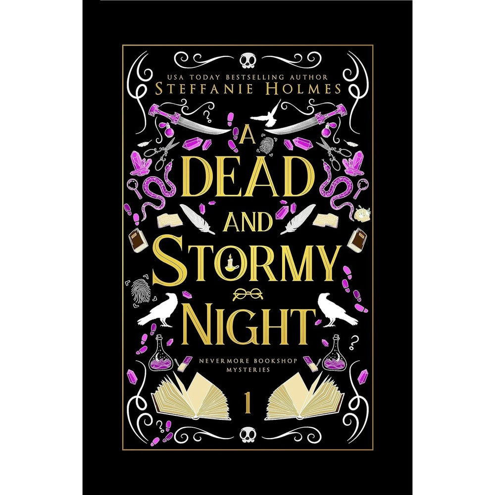 A Dead and Stormy Night: a cozy fantasy with spice (Nevermore Bookshop Mysteries Book 1)