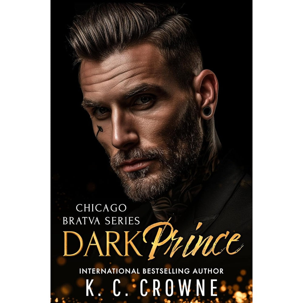 K.C. Crowne Dark Prince paperback romance book front view cover showing a dark modern mafia aesthetic.
