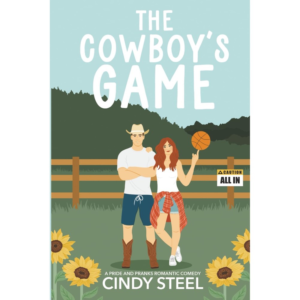 Cindy Steel The Cowboy's Game novel front cover displaying romantic comedy fiction artwork.