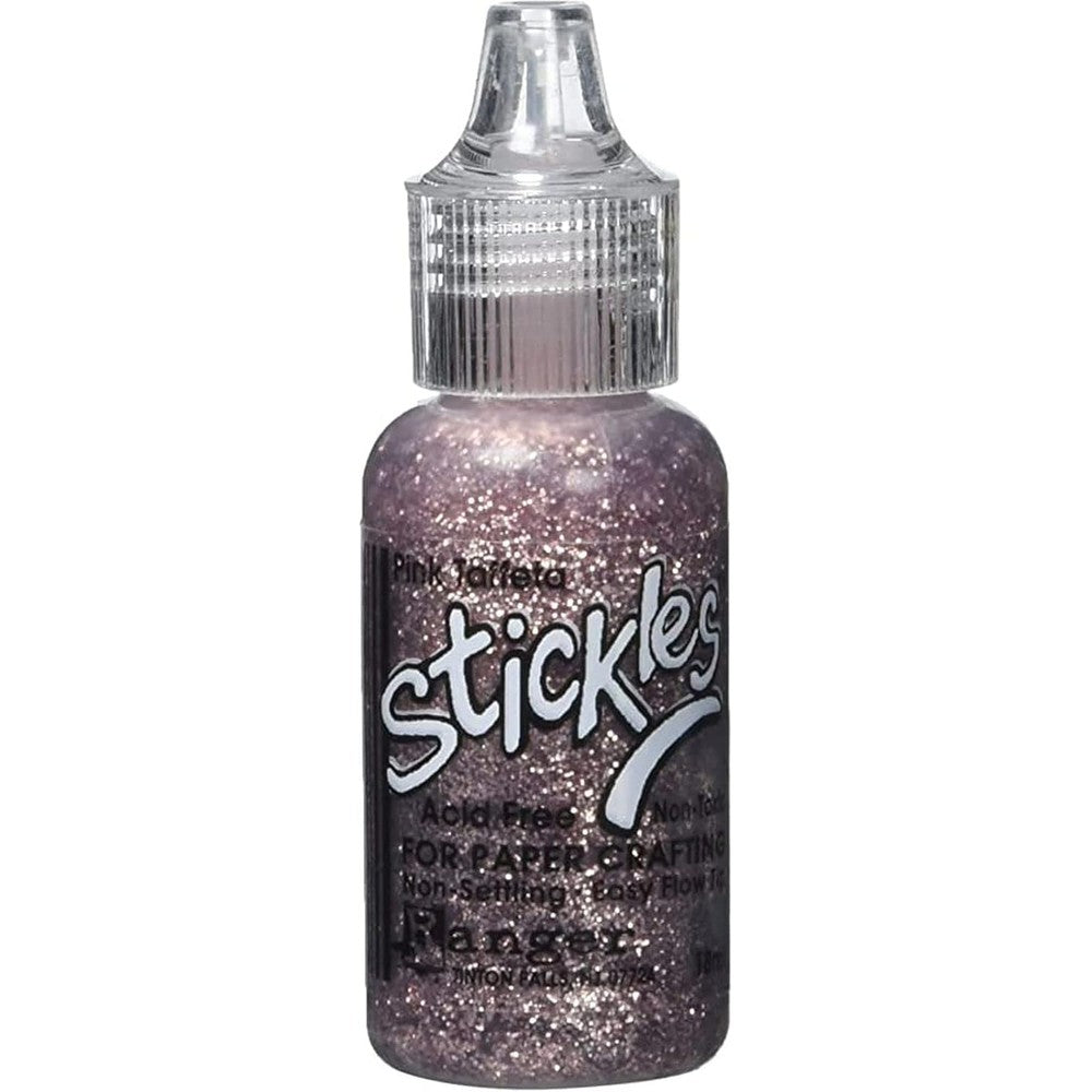 Ranger Stickles Glitter Glue Pink Taffeta front bottle view