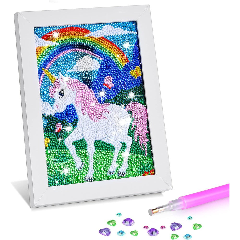 Zaliafei Diamond Art Kit with unicorn design and white frame