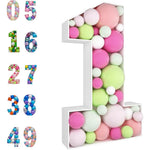 JoyBox Design 3FT Mosaic Balloon Frame Number 1 front view