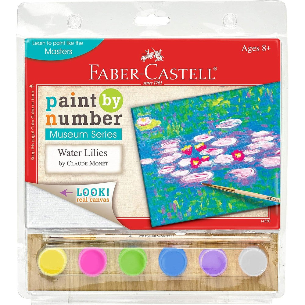 Faber-Castell Museum Series Paint by Numbers Claude Monet Water Lilies front view packaging box.