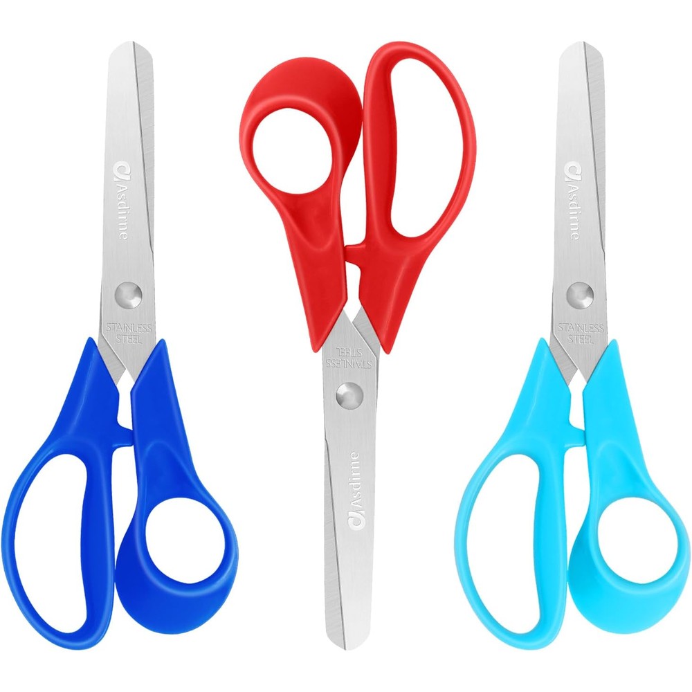 Asdirne kids safety scissors 3 pack front view