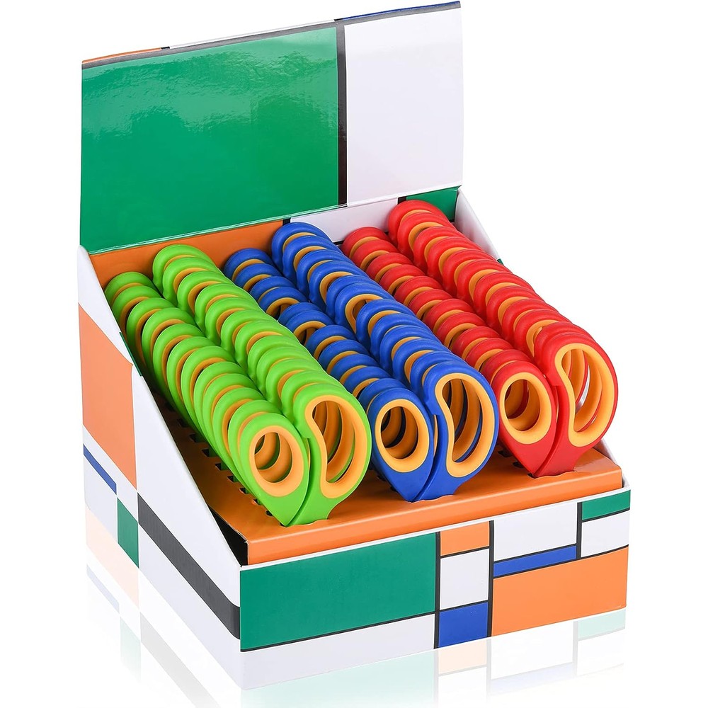 Eleckey kids scissors 36 count bulk set front view