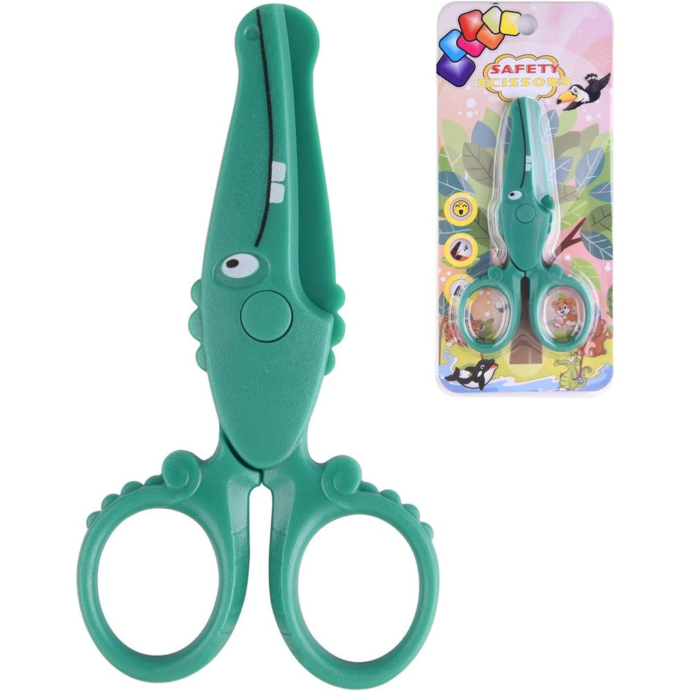 Astaron Toddler Safety Scissors with cute crocodile design front view