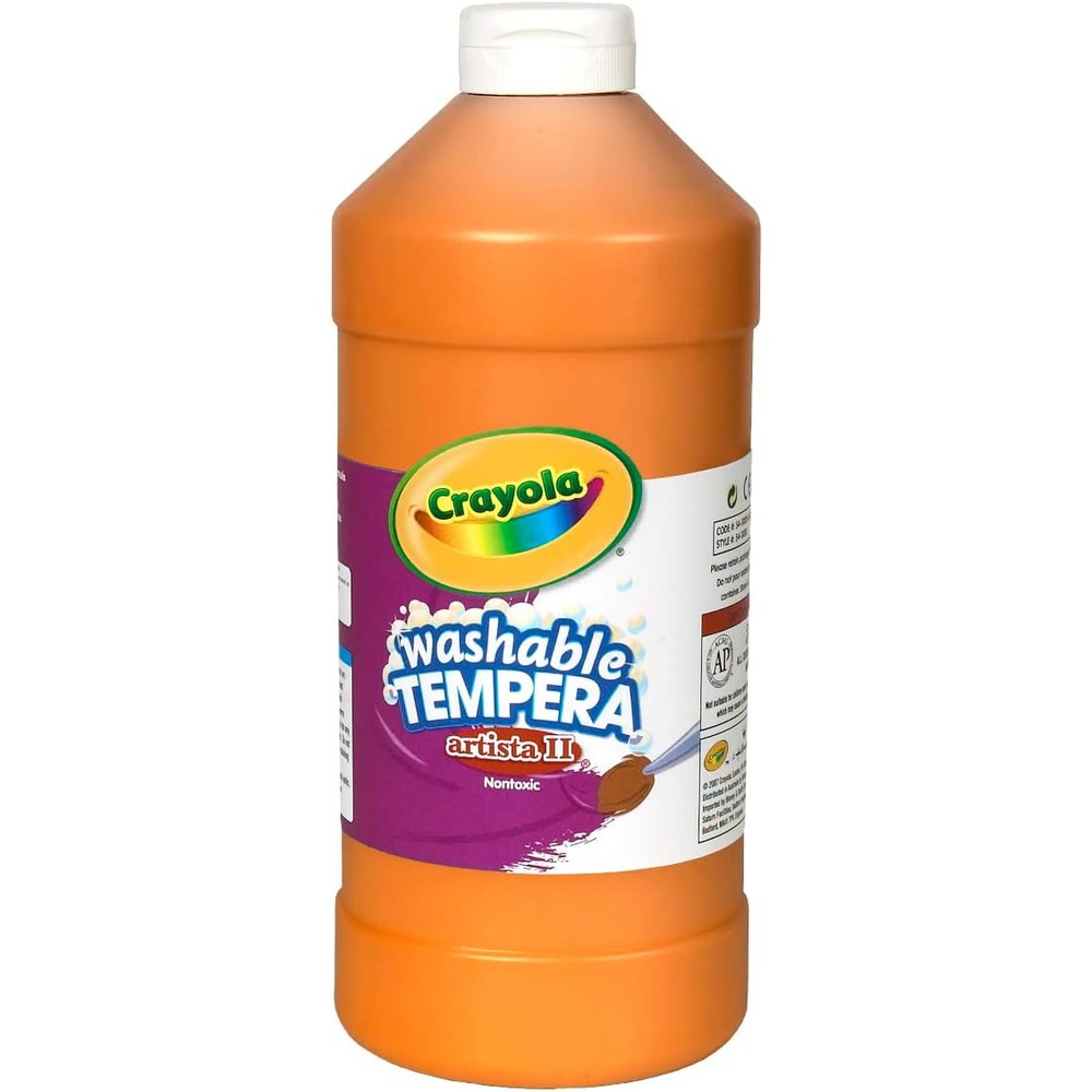 Crayola Washable Tempera Paint For Kids Orange Kids Paint 32 Fluid Ounce Squeeze Bottle - Image 1
