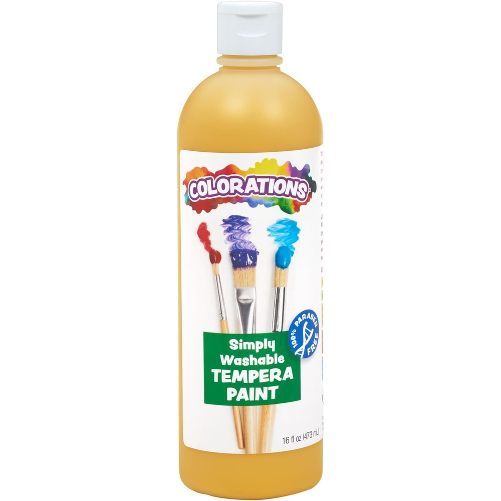 Colorations gold washable tempera paint bottle front view