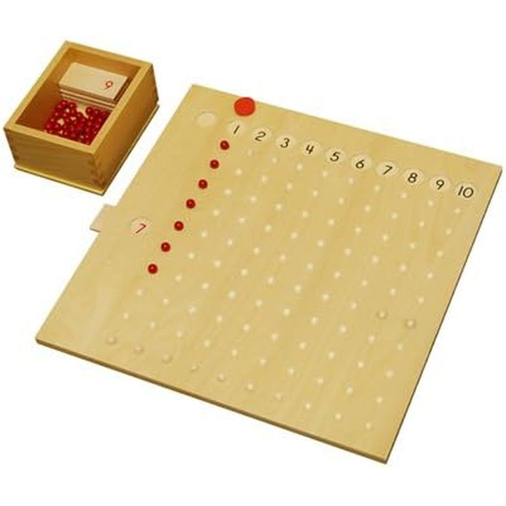 Kid Advance Montessori Multiplication Bead Board wooden set for kids math learning