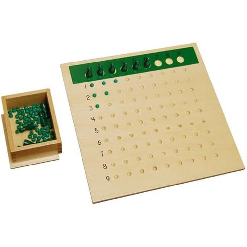 Kid Advance Montessori Division Bead Board front view wooden math toy
