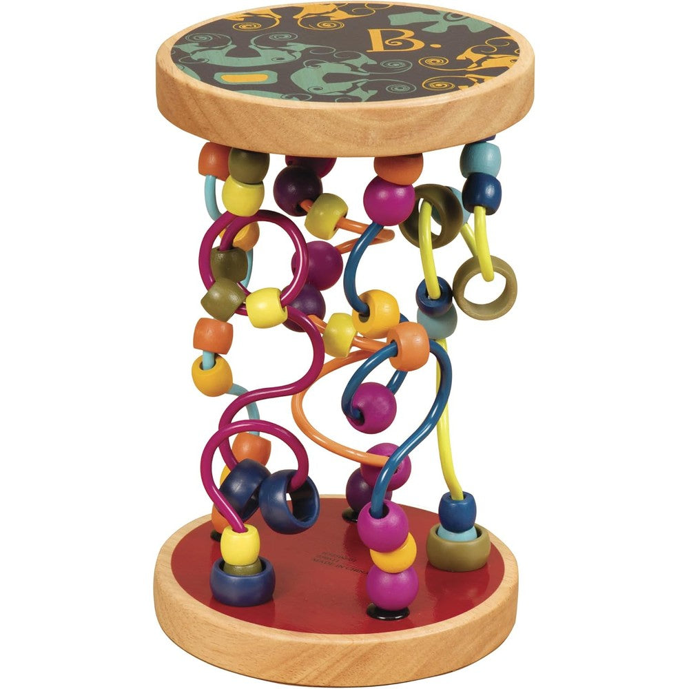 B. Toys Loopty Loo wooden bead maze front view