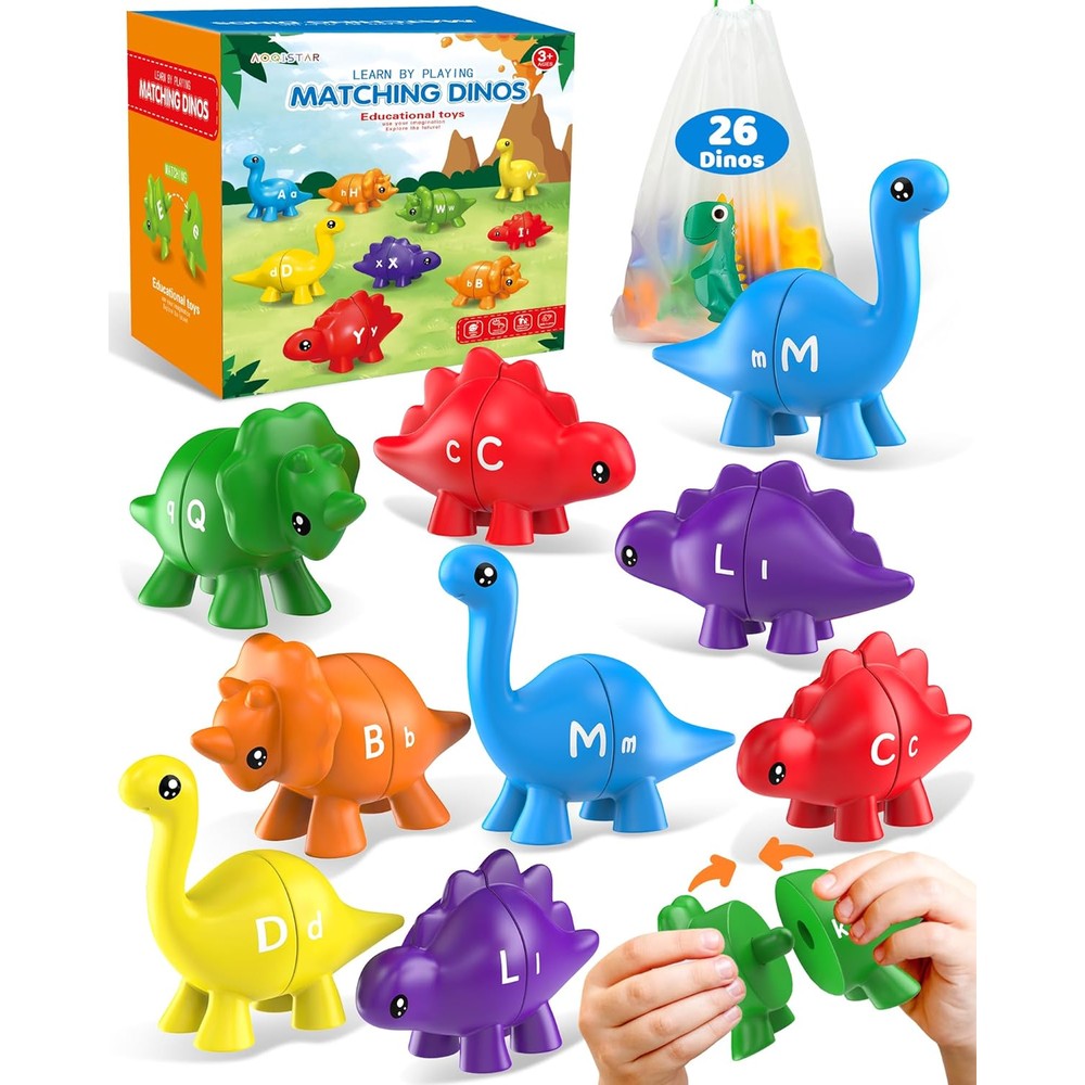 Walenty dinosaur alphabet learning toys front view