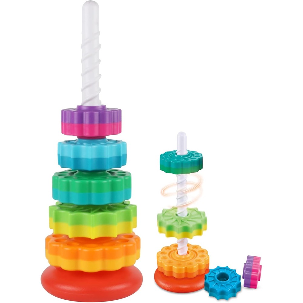 Juxue baby spinning stacking tower toy front view