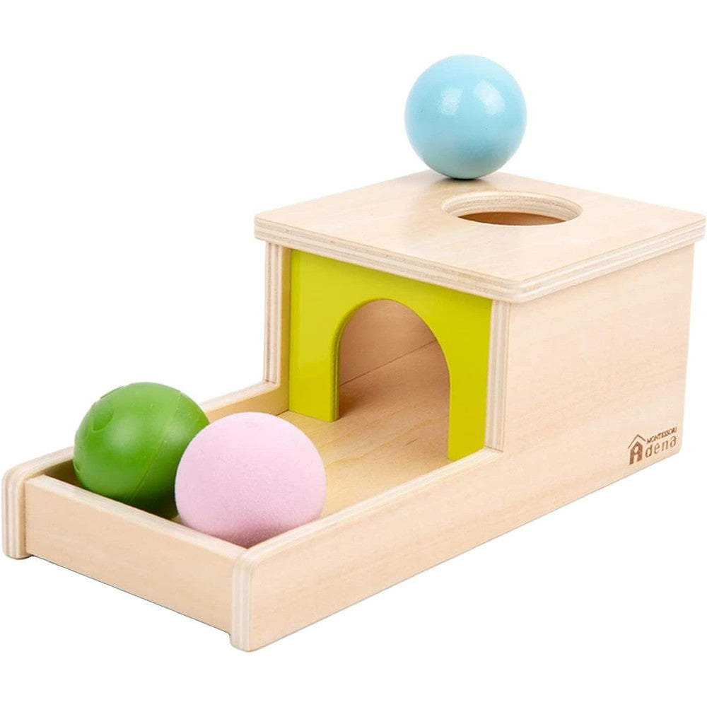 Adena Montessori wooden object permanence box with tray