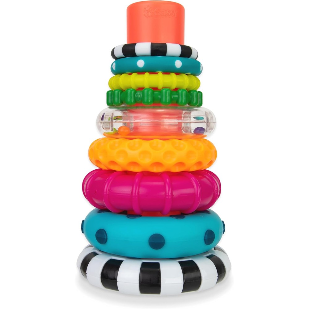Sassy Stacks of Circles stacking ring toy front view