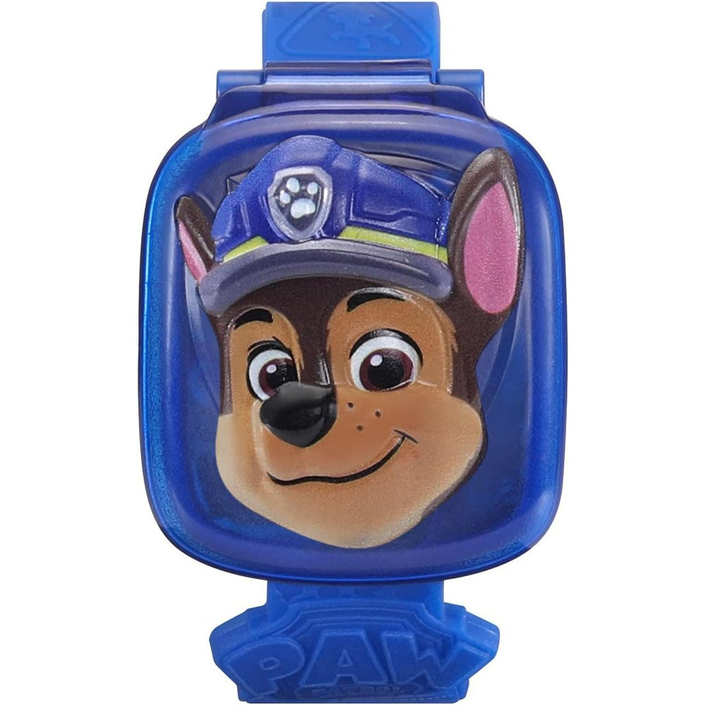 VTech PAW Patrol Learning Watch Chase front view showing blue digital screen and character cover
